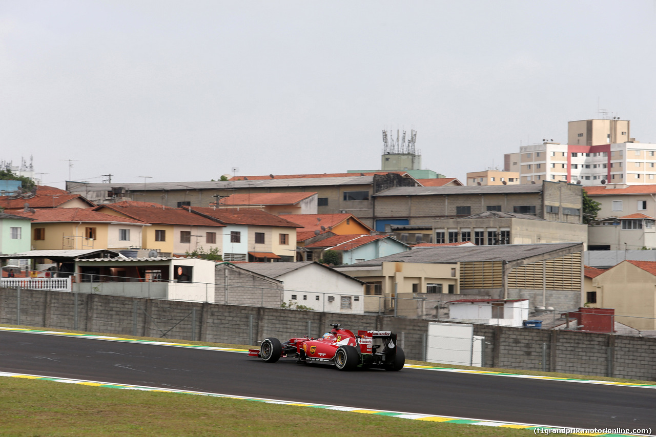 GP BRASILE, 07.11.2014 - Prove Libere 1, Fernando Alonso (ESP) Ferrari F14-T