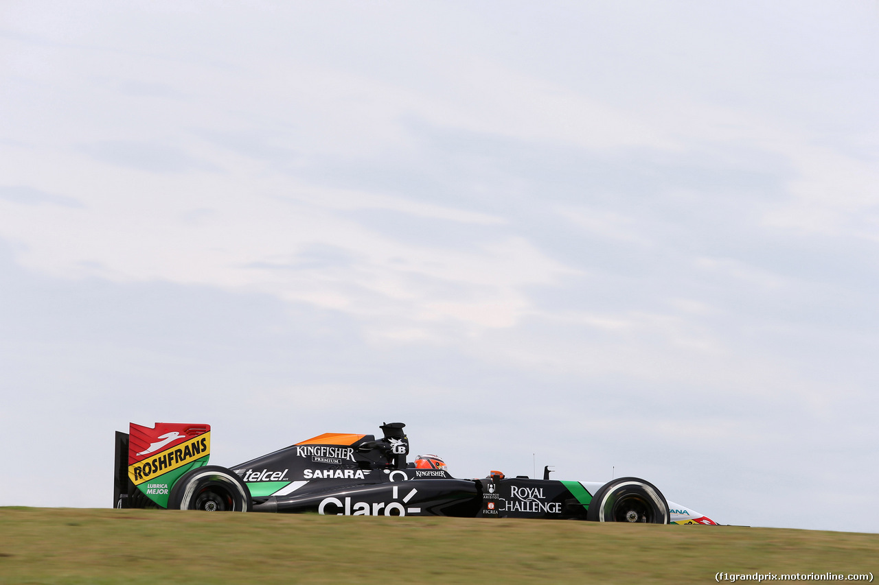 GP BRASILE, 07.11.2014 - Prove Libere 1, Sergio Perez (MEX) Sahara Force India F1 VJM07