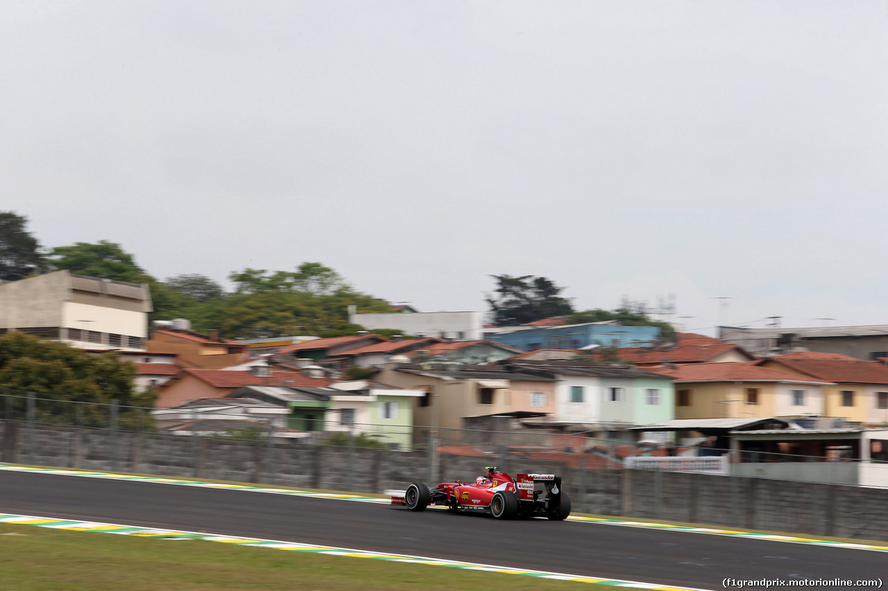 GP BRASILE, 07.11.2014 - Prove Libere 1, Kimi Raikkonen (FIN) Ferrari F14-T