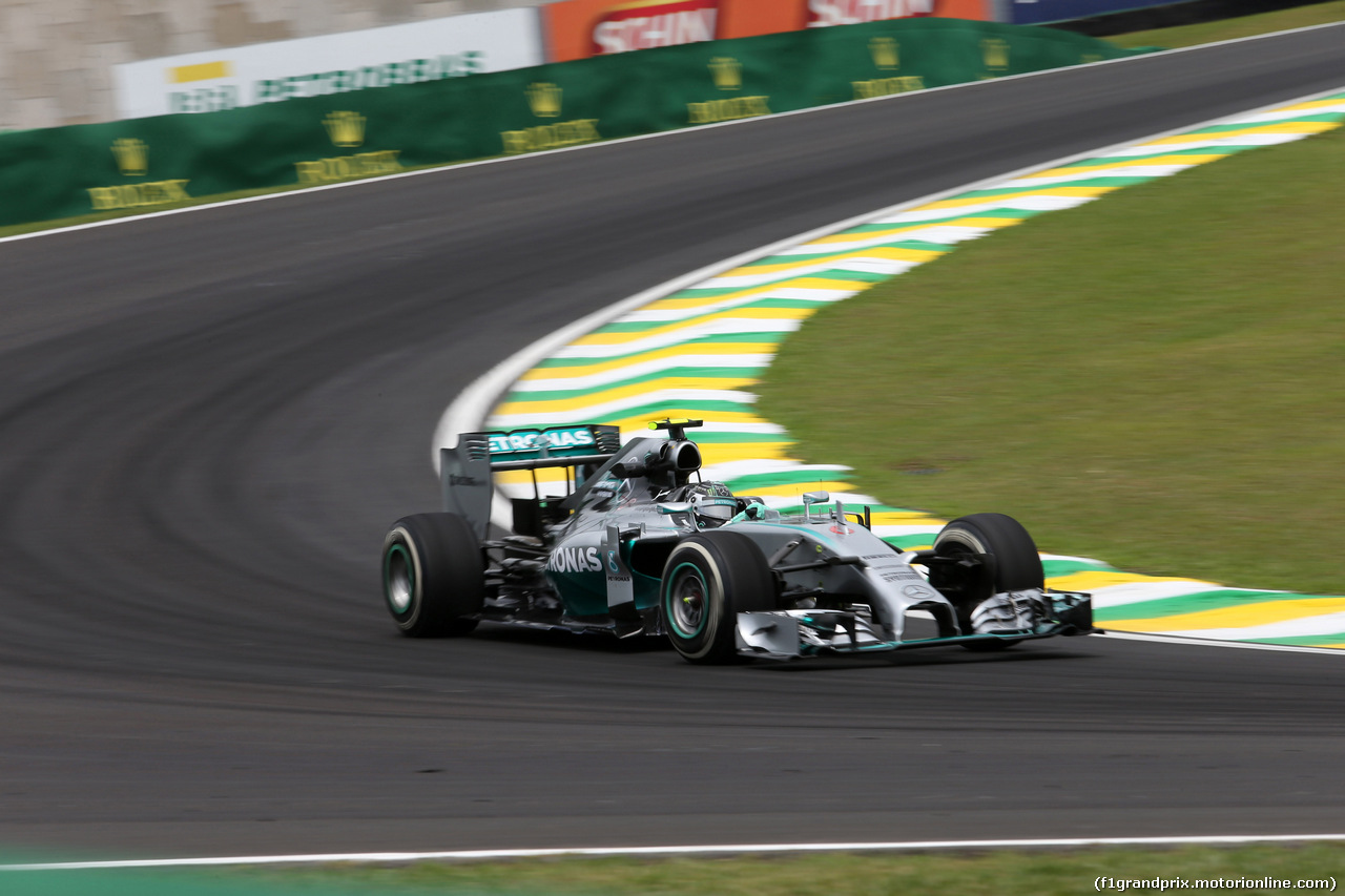 GP BRASILE, 07.11.2014 - Prove Libere 1, Nico Rosberg (GER) Mercedes AMG F1 W05