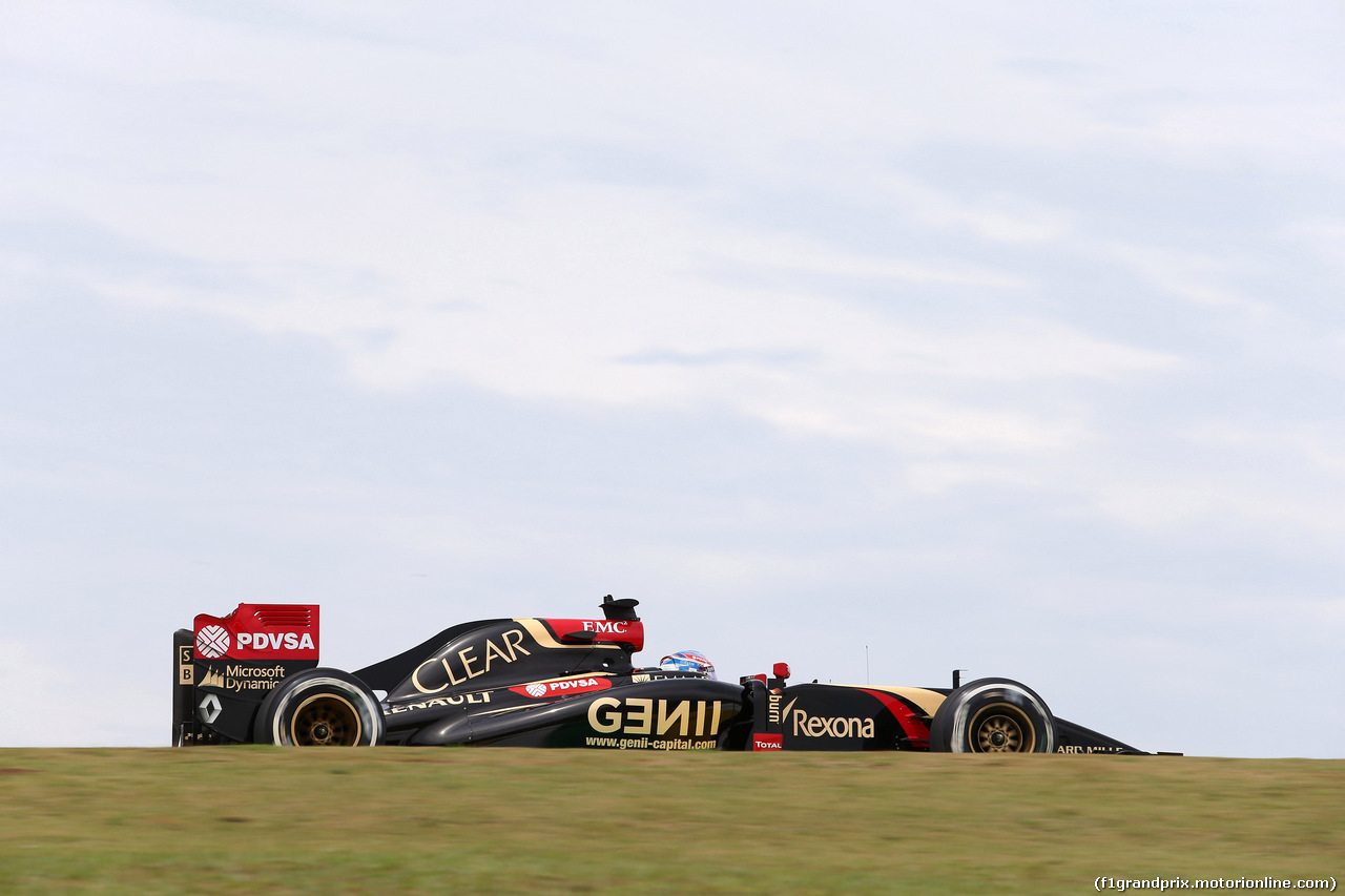 GP BRASILE, 07.11.2014 - Prove Libere 1, Romain Grosjean (FRA) Lotus F1 Team E22