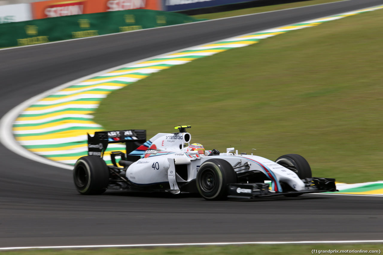 GP BRASILE, 07.11.2014 - Prove Libere 1, Felipe Nasr (BRA) Williams Test e Reserve Driver