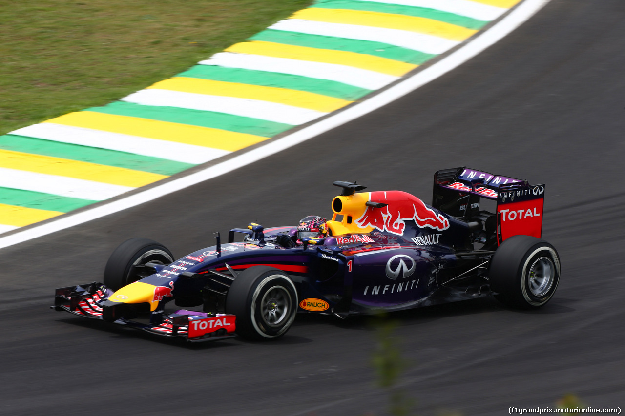 GP BRASILE, 07.11.2014 - Prove Libere 1, Sebastian Vettel (GER) Red Bull Racing RB10