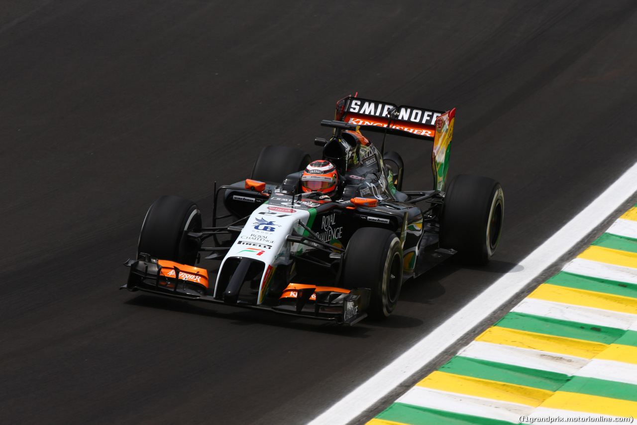 GP BRASILE, 07.11.2014 - Prove Libere 1, Nico Hulkenberg (GER) Sahara Force India F1 VJM07