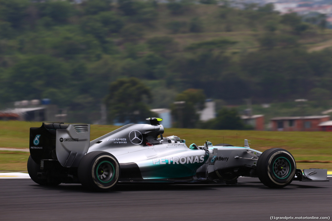 GP BRASILE, 07.11.2014 - Prove Libere 1, Nico Rosberg (GER) Mercedes AMG F1 W05