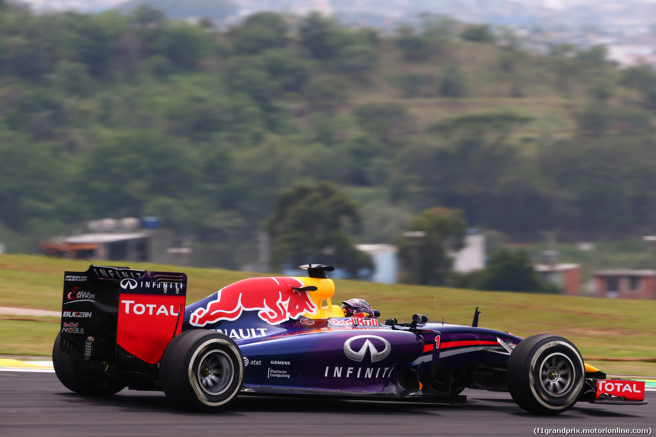 GP BRASILE, 07.11.2014 - Prove Libere 1, Sebastian Vettel (GER) Red Bull Racing RB10