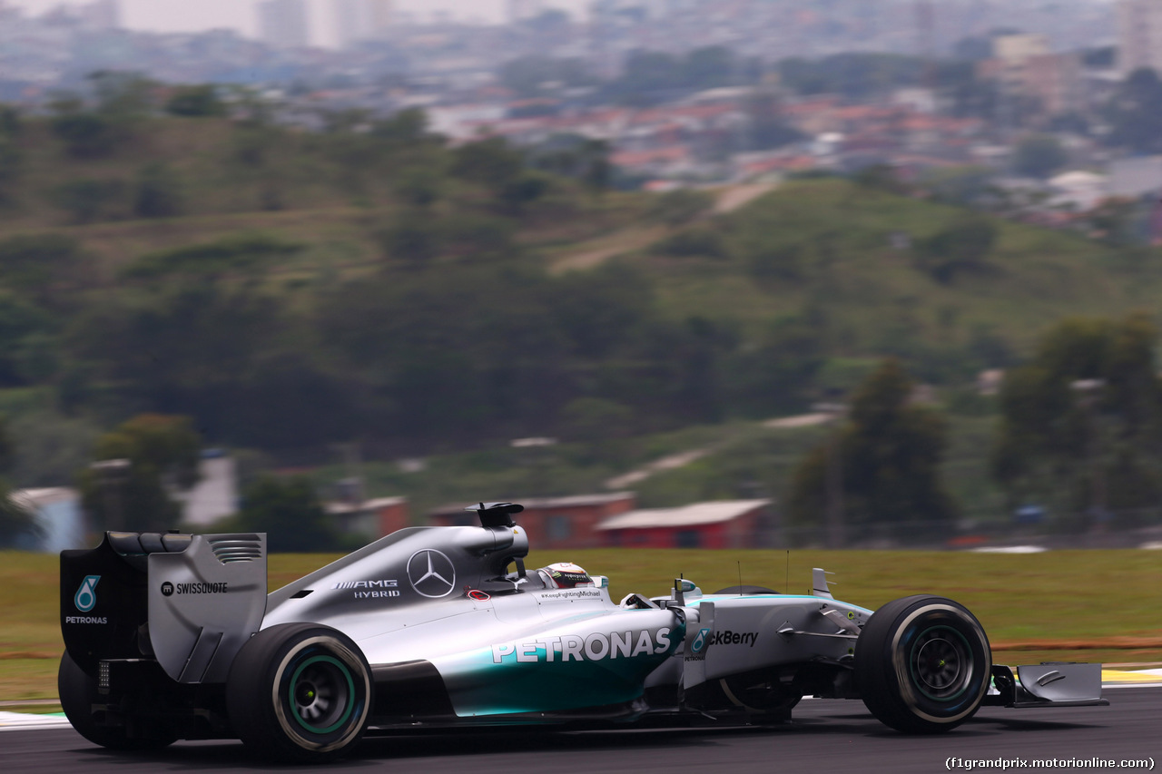 GP BRASILE, 07.11.2014 - Prove Libere 1, Lewis Hamilton (GBR) Mercedes AMG F1 W05