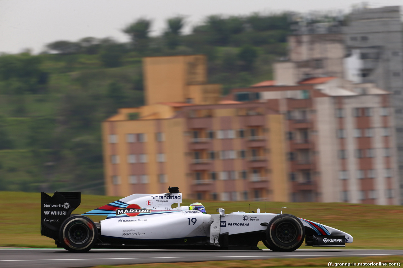 GP BRASILE, 07.11.2014 - Prove Libere 1, Felipe Massa (BRA) Williams F1 Team FW36