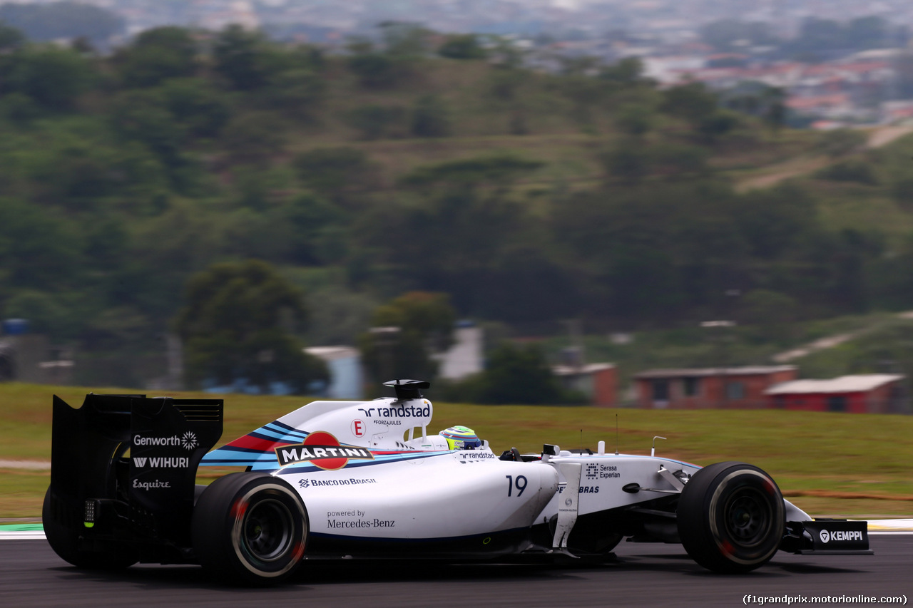 GP BRASILE, 07.11.2014 - Prove Libere 1, Felipe Massa (BRA) Williams F1 Team FW36