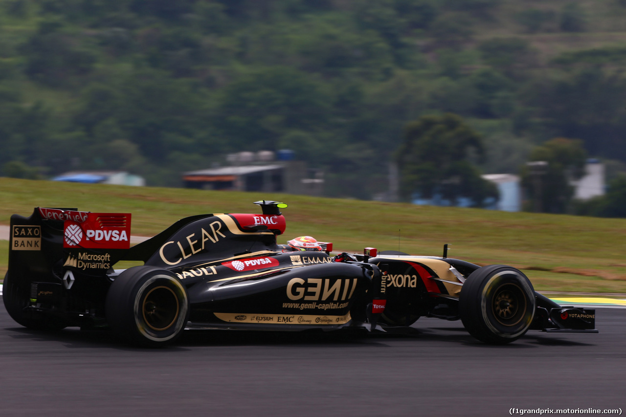 GP BRASILE, 07.11.2014 - Prove Libere 1, Pastor Maldonado (VEN) Lotus F1 Team E22