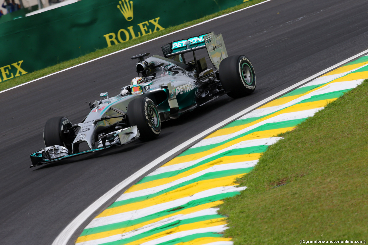 GP BRASILE, 07.11.2014 - Prove Libere 1, Lewis Hamilton (GBR) Mercedes AMG F1 W05
