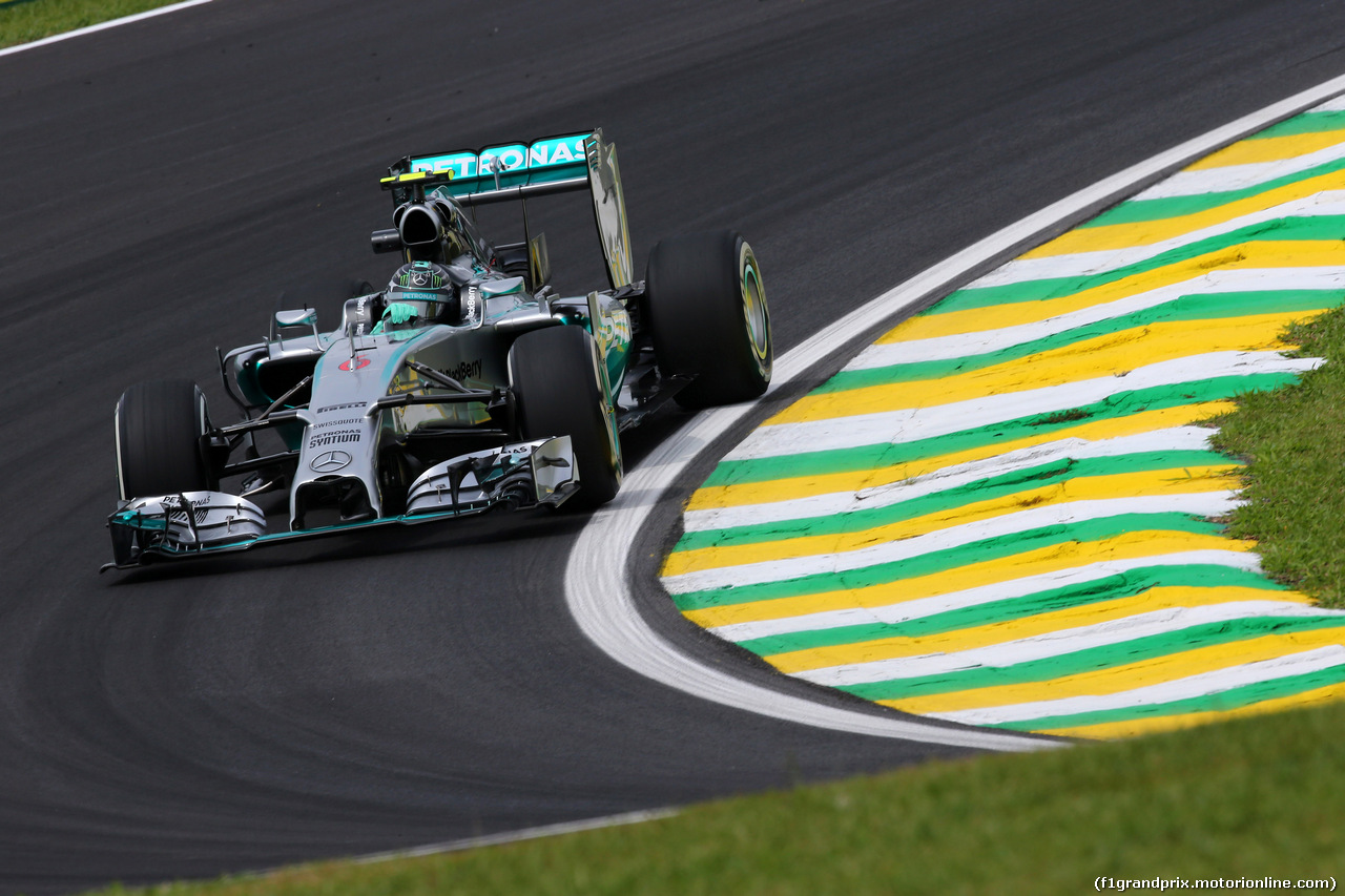 GP BRASILE, 07.11.2014 - Prove Libere 1, Nico Rosberg (GER) Mercedes AMG F1 W05