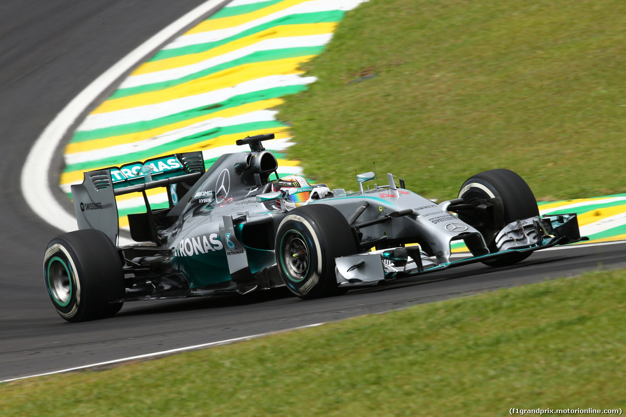 GP BRASILE, 07.11.2014 - Prove Libere 1, Lewis Hamilton (GBR) Mercedes AMG F1 W05