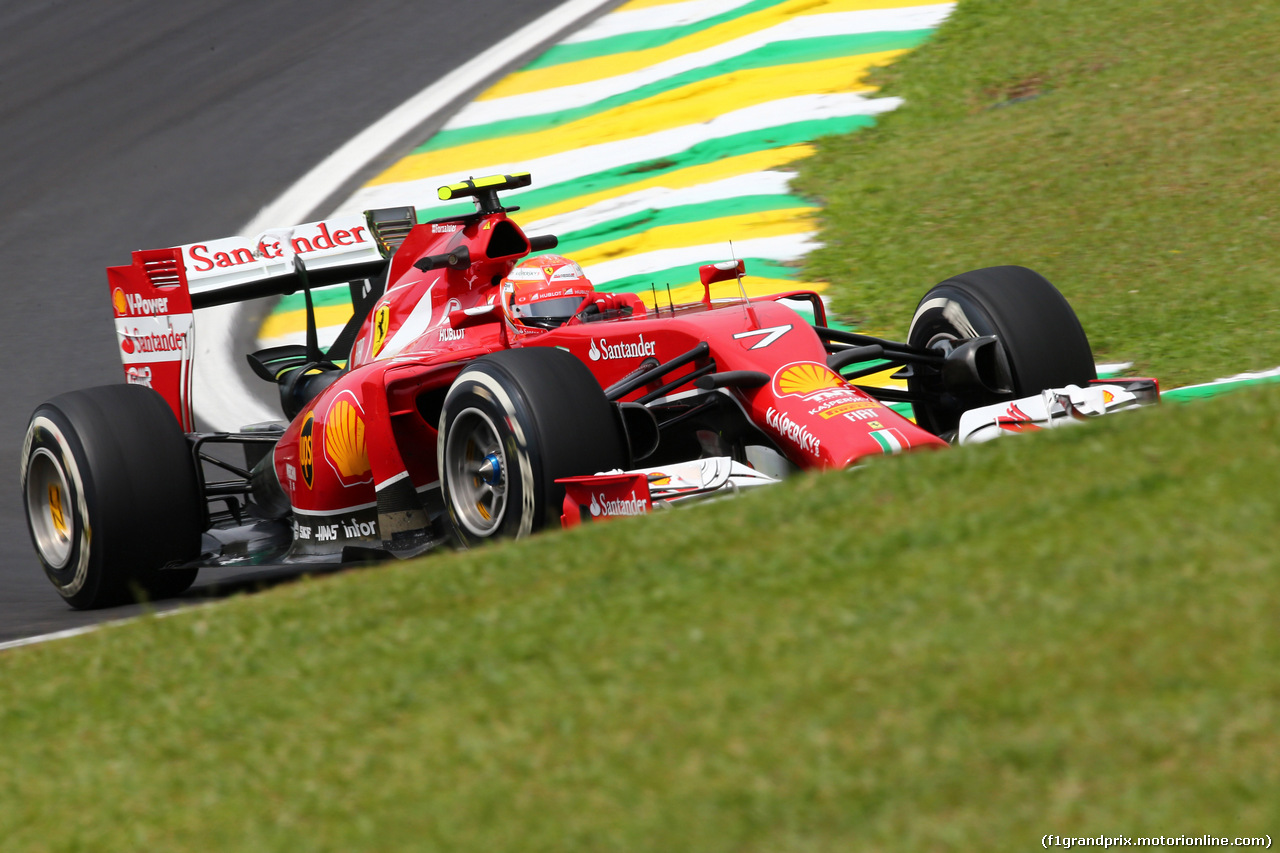 GP BRASILE, 07.11.2014 - Prove Libere 1, Kimi Raikkonen (FIN) Ferrari F14-T