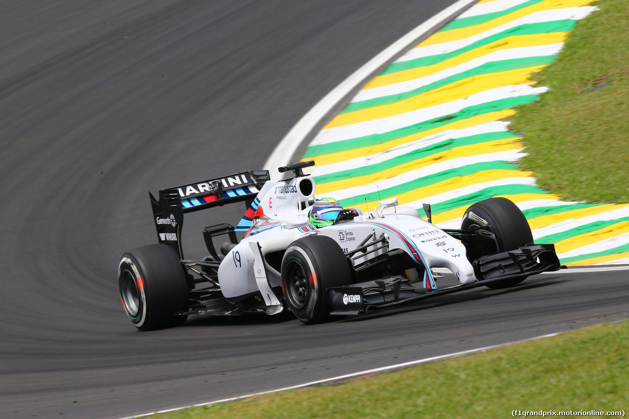 GP BRASILE, 07.11.2014 - Prove Libere 1, Felipe Massa (BRA) Williams F1 Team FW36