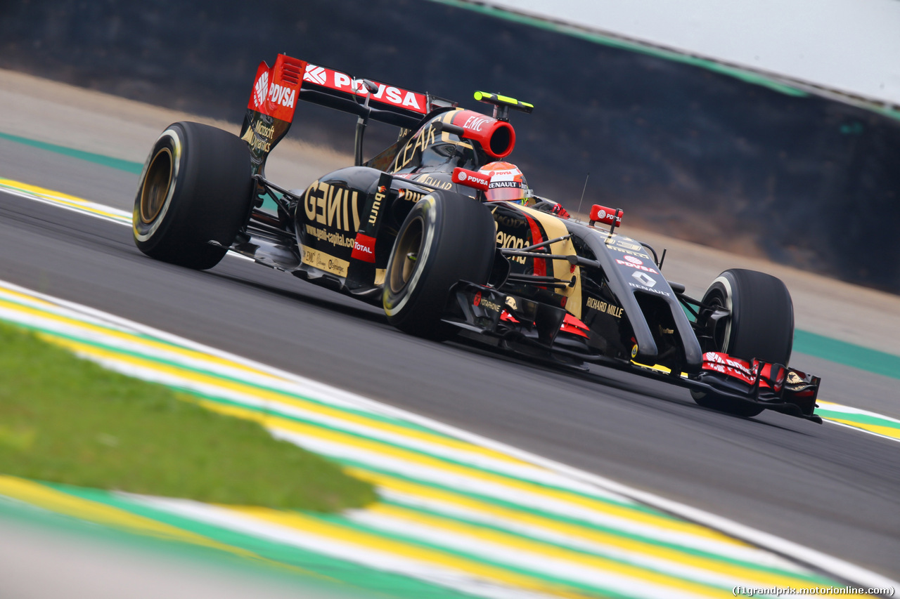 GP BRASILE, 07.11.2014 - Prove Libere 1, Pastor Maldonado (VEN) Lotus F1 Team E22