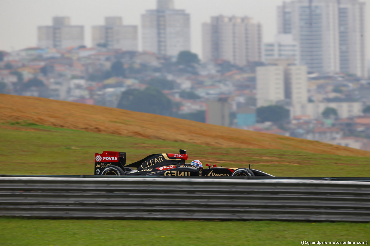 GP BRASILE, 07.11.2014 - Prove Libere 1, Romain Grosjean (FRA) Lotus F1 Team E22