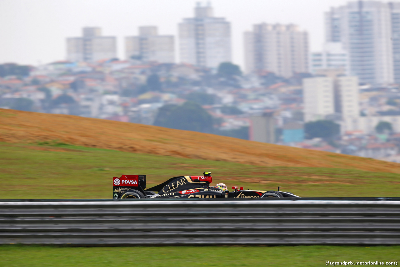 GP BRASILE, 07.11.2014 - Prove Libere 1, Pastor Maldonado (VEN) Lotus F1 Team E22