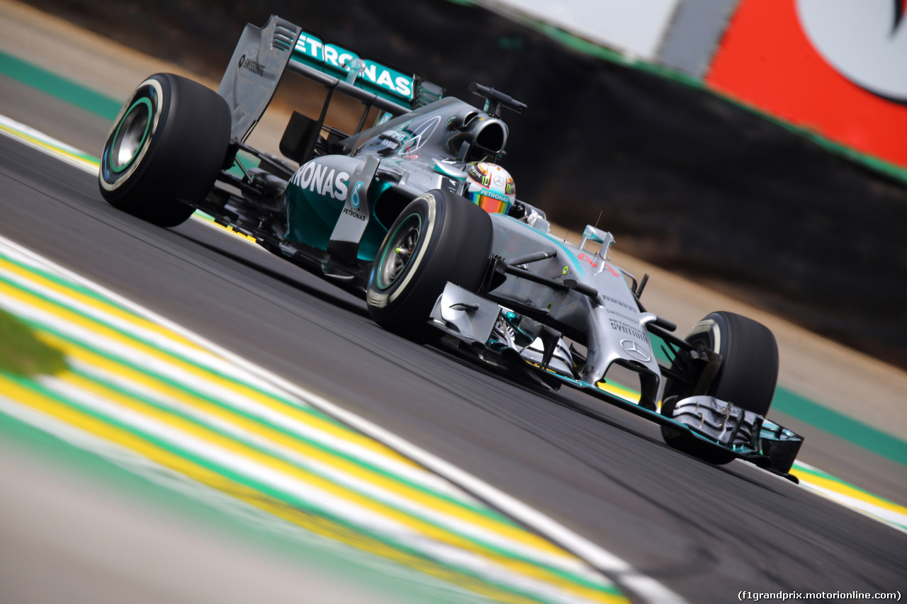 GP BRASILE, 07.11.2014 - Prove Libere 1, Lewis Hamilton (GBR) Mercedes AMG F1 W05