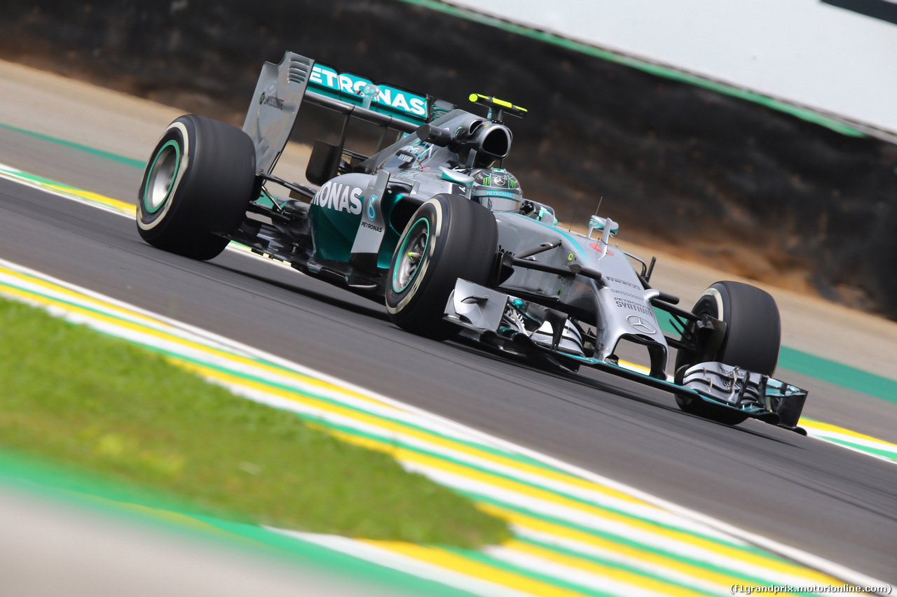 GP BRASILE, 07.11.2014 - Prove Libere 1, Nico Rosberg (GER) Mercedes AMG F1 W05