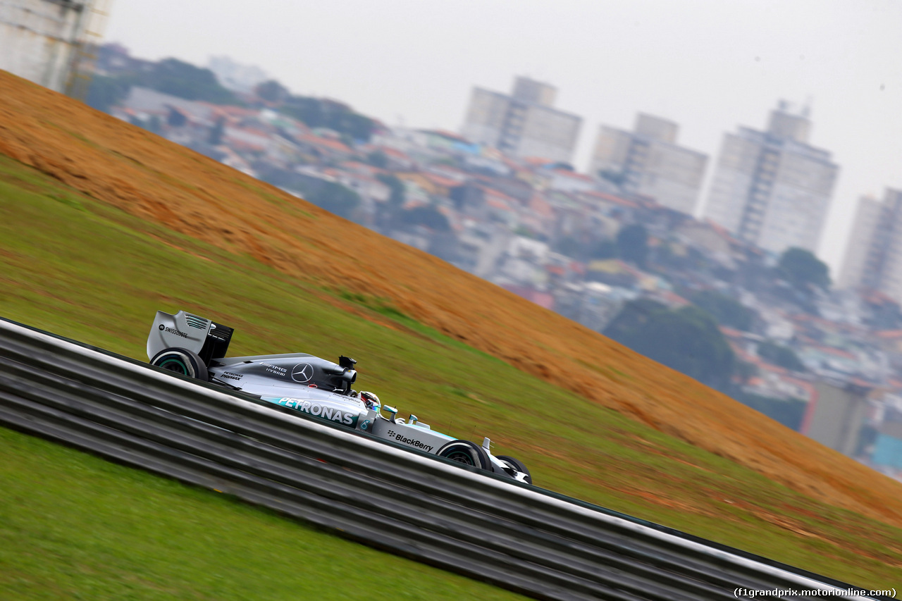 GP BRASILE, 07.11.2014 - Prove Libere 1, Lewis Hamilton (GBR) Mercedes AMG F1 W05