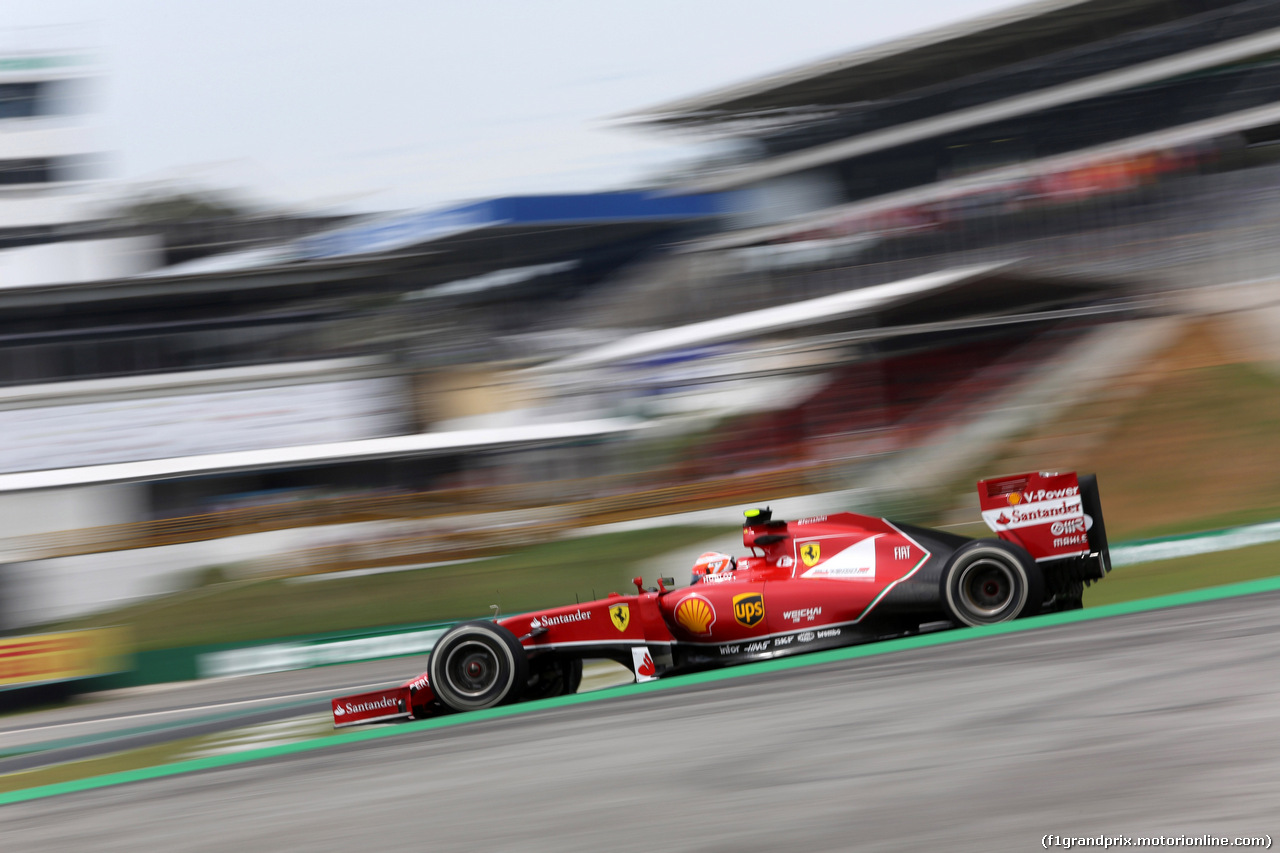 GP BRASILE, 07.11.2014 - Prove Libere 1, Kimi Raikkonen (FIN) Ferrari F14-T