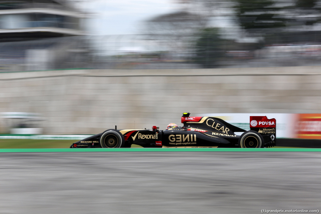 GP BRASILE, 07.11.2014 - Prove Libere 1, Pastor Maldonado (VEN) Lotus F1 Team E22