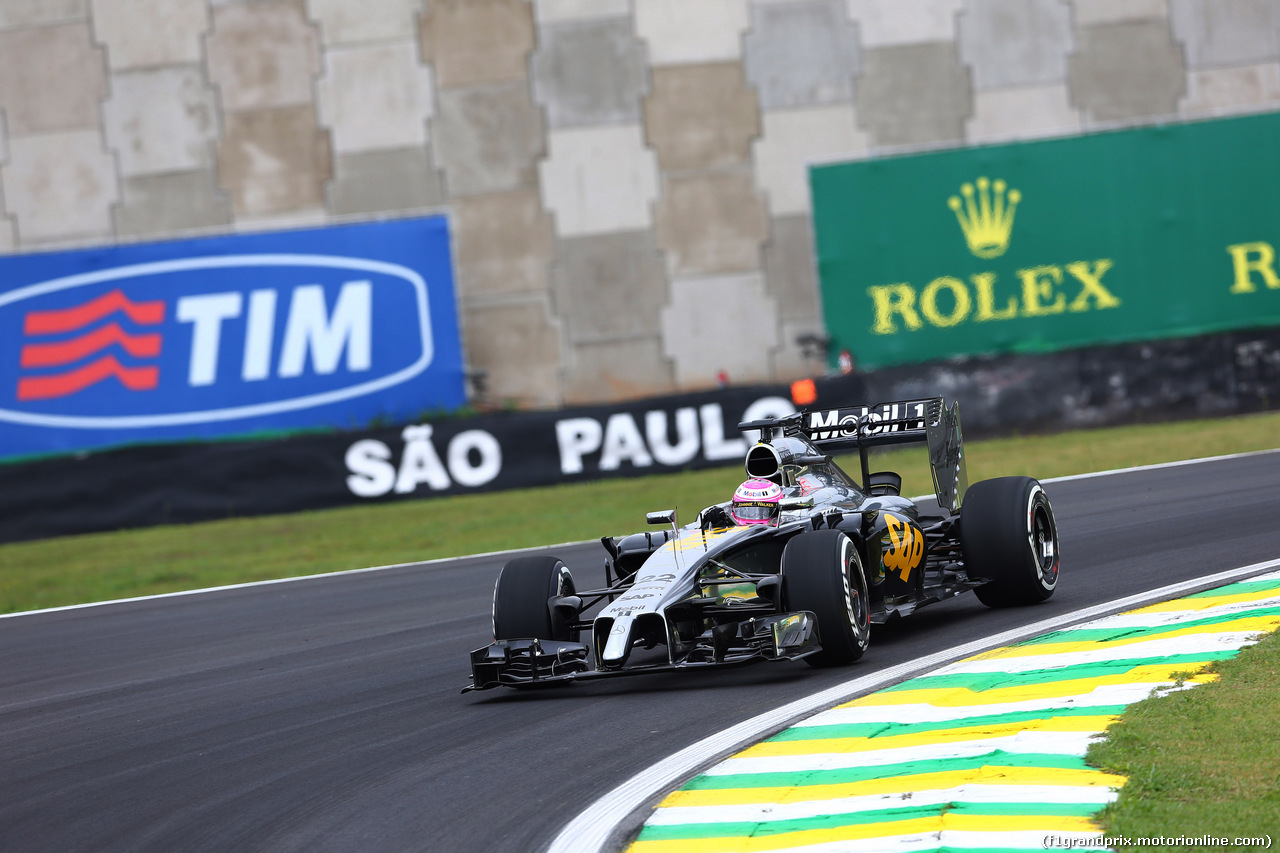 GP BRASILE, 07.11.2014 - Prove Libere 1, Jenson Button (GBR) McLaren Mercedes MP4-29