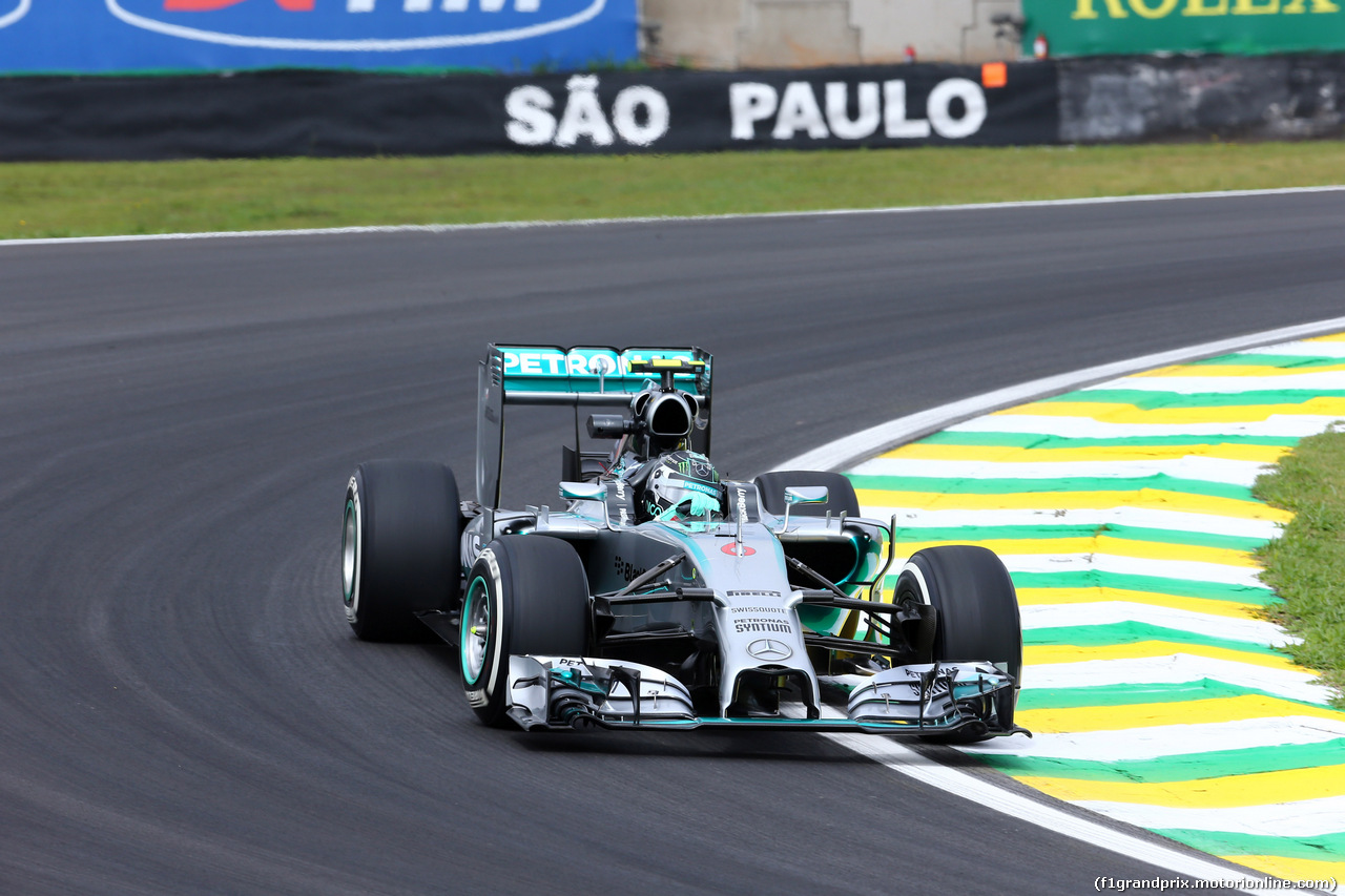 GP BRASILE, 07.11.2014 - Prove Libere 1, Nico Rosberg (GER) Mercedes AMG F1 W05