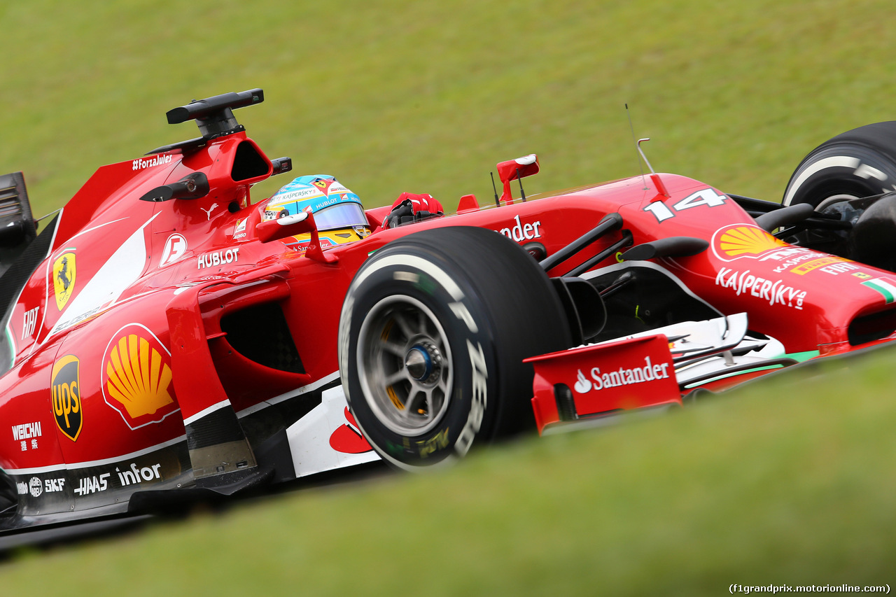 GP BRASILE, 07.11.2014 - Prove Libere 1, Fernando Alonso (ESP) Ferrari F14-T