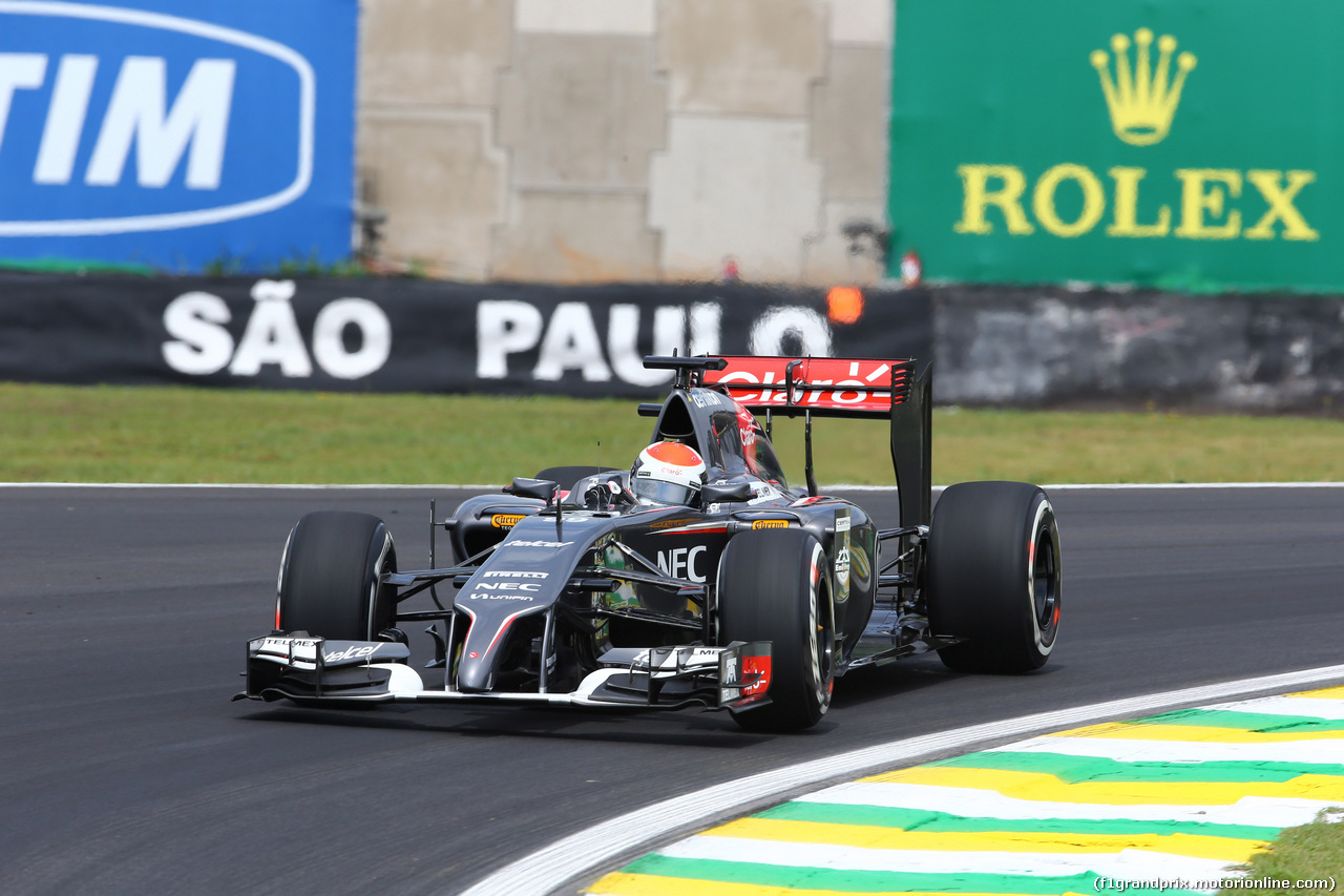 GP BRASILE, 07.11.2014 - Prove Libere 1, Adrian Sutil (GER) Sauber F1 Team C33