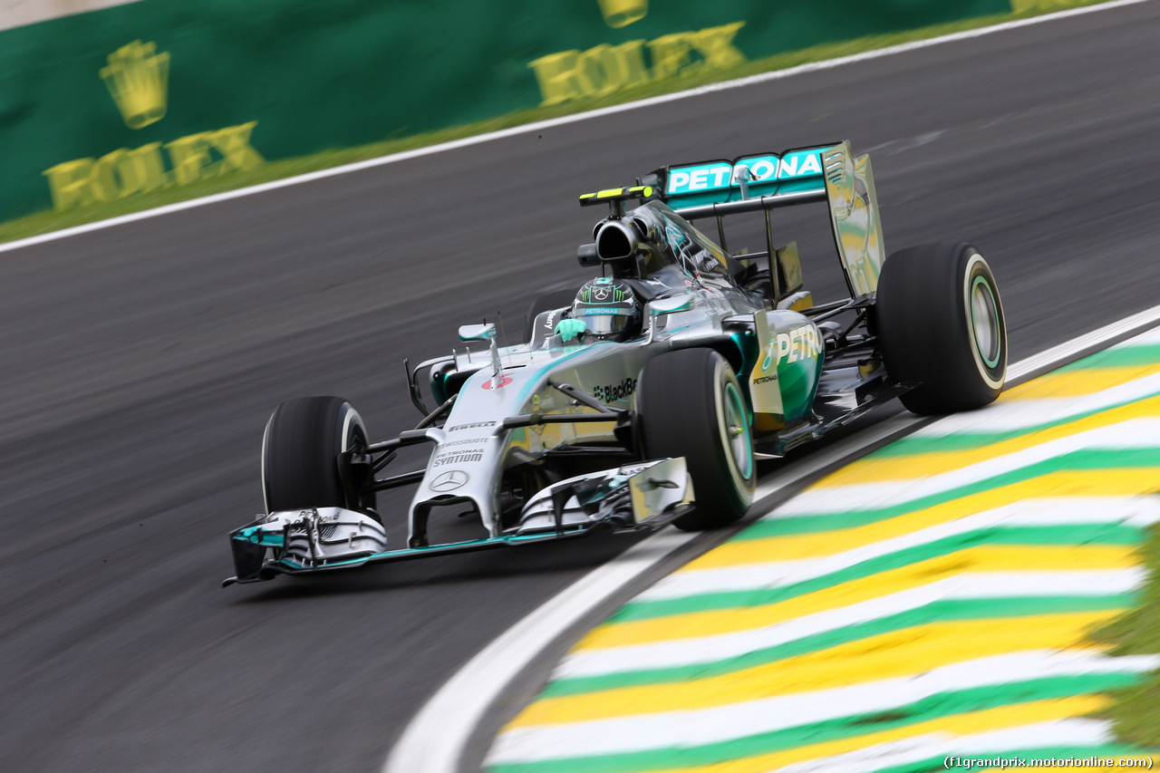 GP BRASILE, 07.11.2014 - Prove Libere 1, Nico Rosberg (GER) Mercedes AMG F1 W05