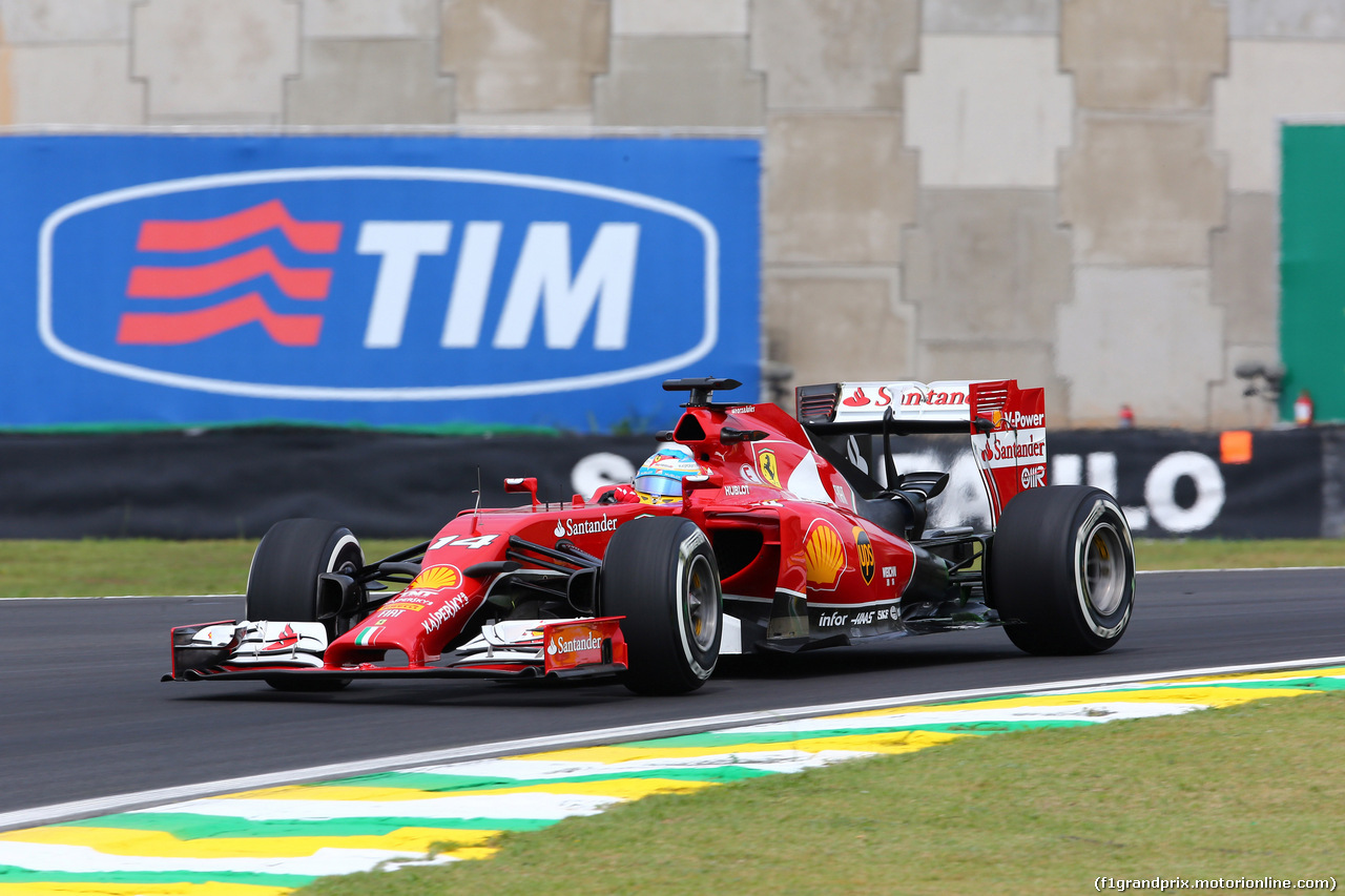 GP BRASILE, 07.11.2014 - Prove Libere 1, Fernando Alonso (ESP) Ferrari F14-T