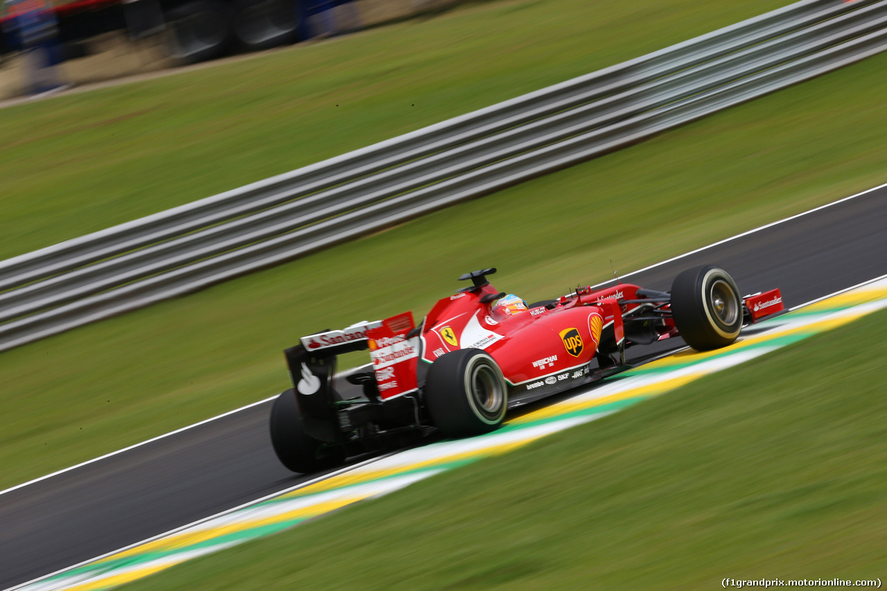 GP BRASILE, 07.11.2014 - Prove Libere 1, Fernando Alonso (ESP) Ferrari F14-T
