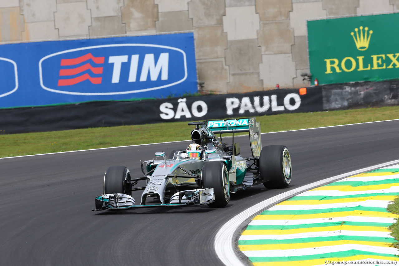 GP BRASILE, 07.11.2014 - Prove Libere 1, Lewis Hamilton (GBR) Mercedes AMG F1 W05