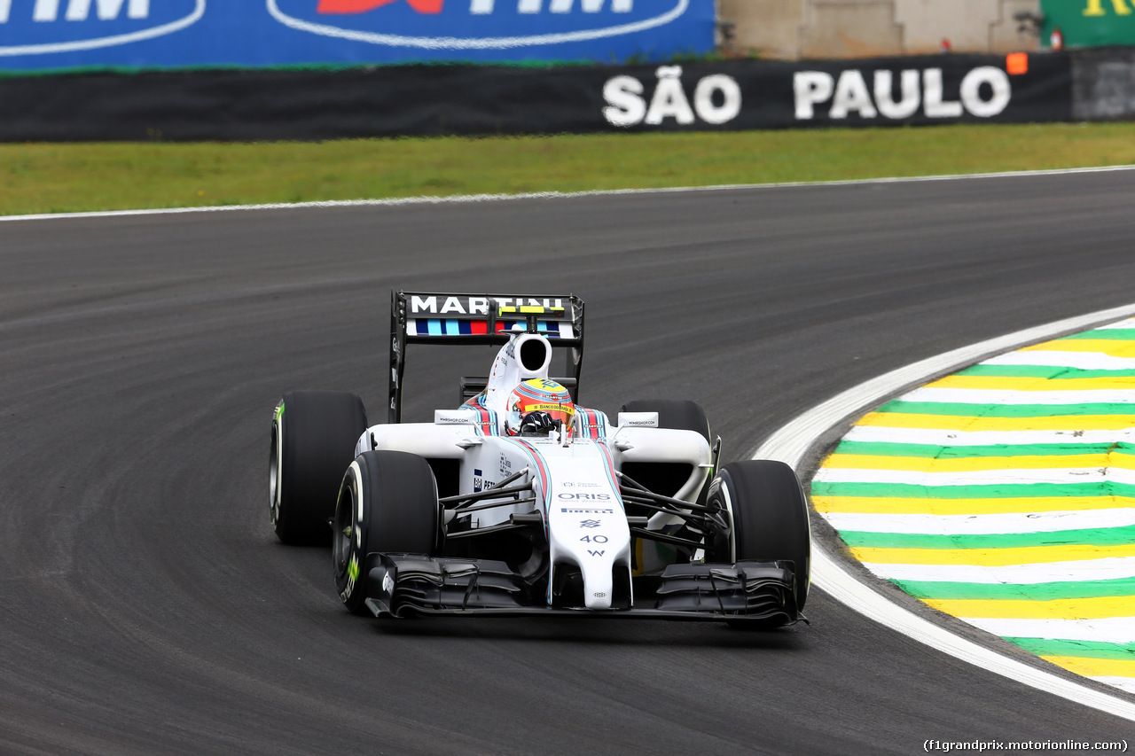 GP BRASILE, 07.11.2014 - Prove Libere 1, Felipe Nasr (BRA) Williams Test e Reserve Driver