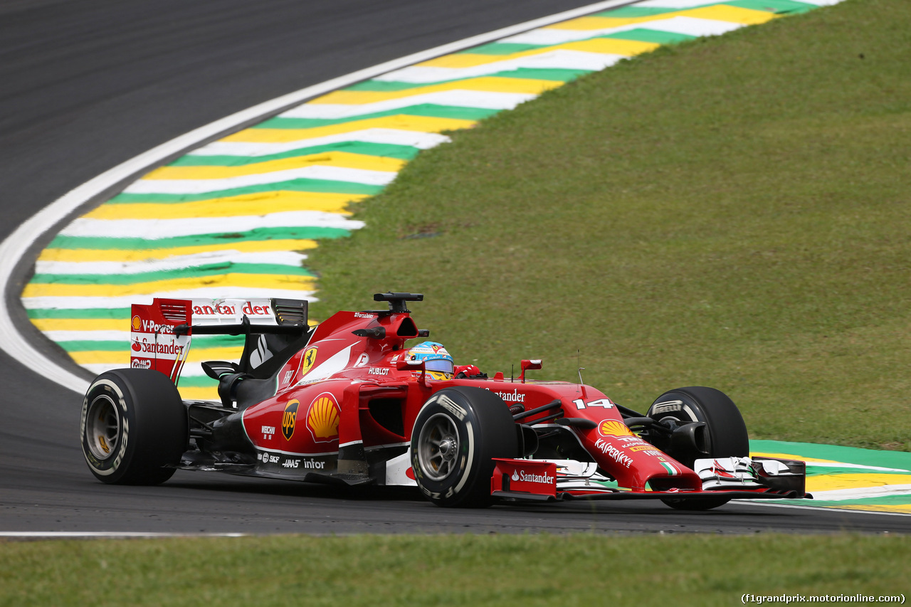 GP BRASILE, 07.11.2014 - Prove Libere 1, Fernando Alonso (ESP) Ferrari F14-T