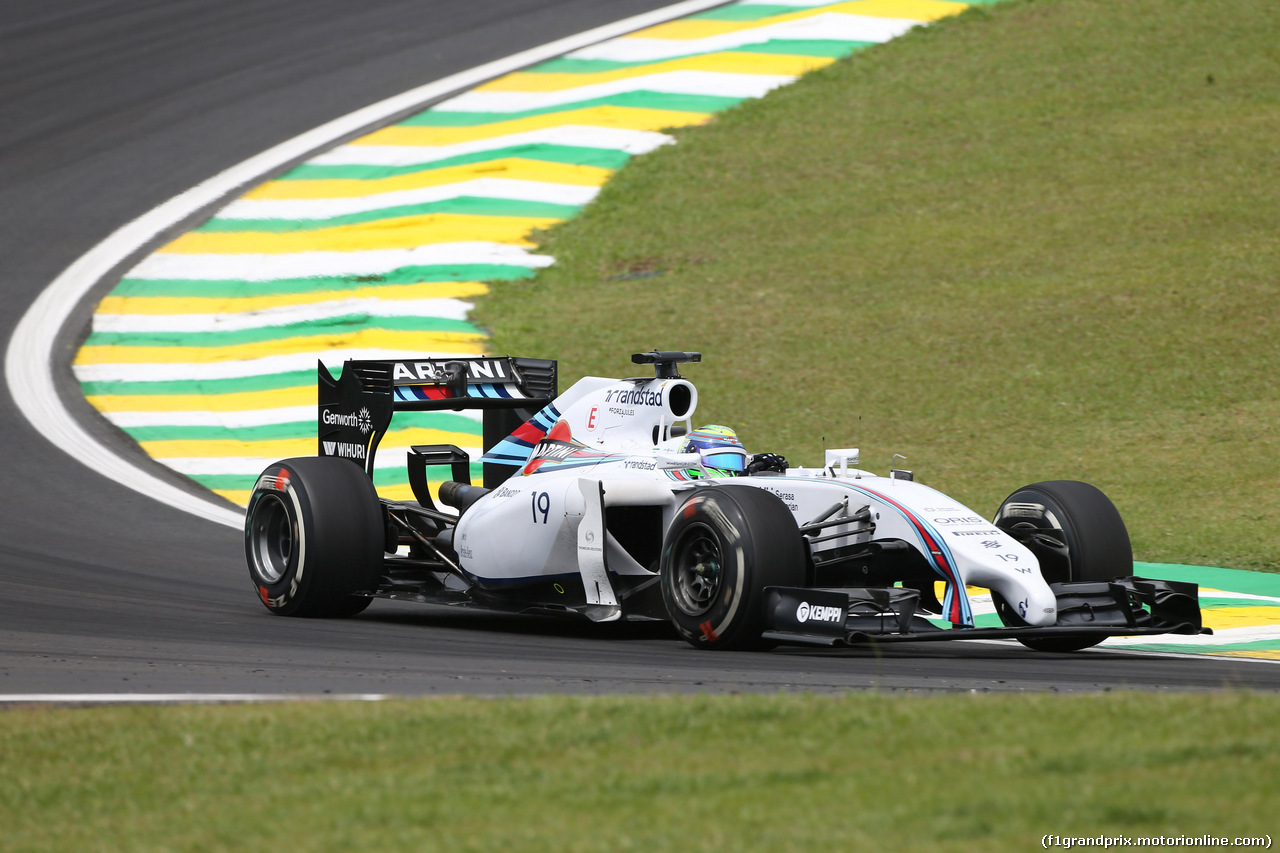 GP BRASILE, 07.11.2014 - Prove Libere 1, Felipe Massa (BRA) Williams F1 Team FW36