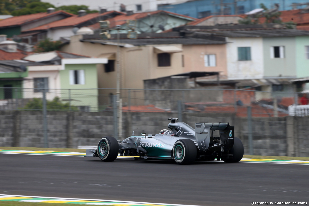 GP BRASILE, 07.11.2014 - Prove Libere 1, Lewis Hamilton (GBR) Mercedes AMG F1 W05