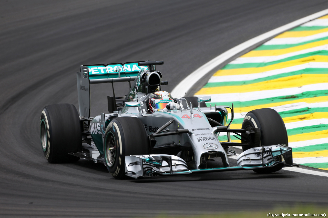 GP BRASILE, 07.11.2014 - Prove Libere 1, Lewis Hamilton (GBR) Mercedes AMG F1 W05