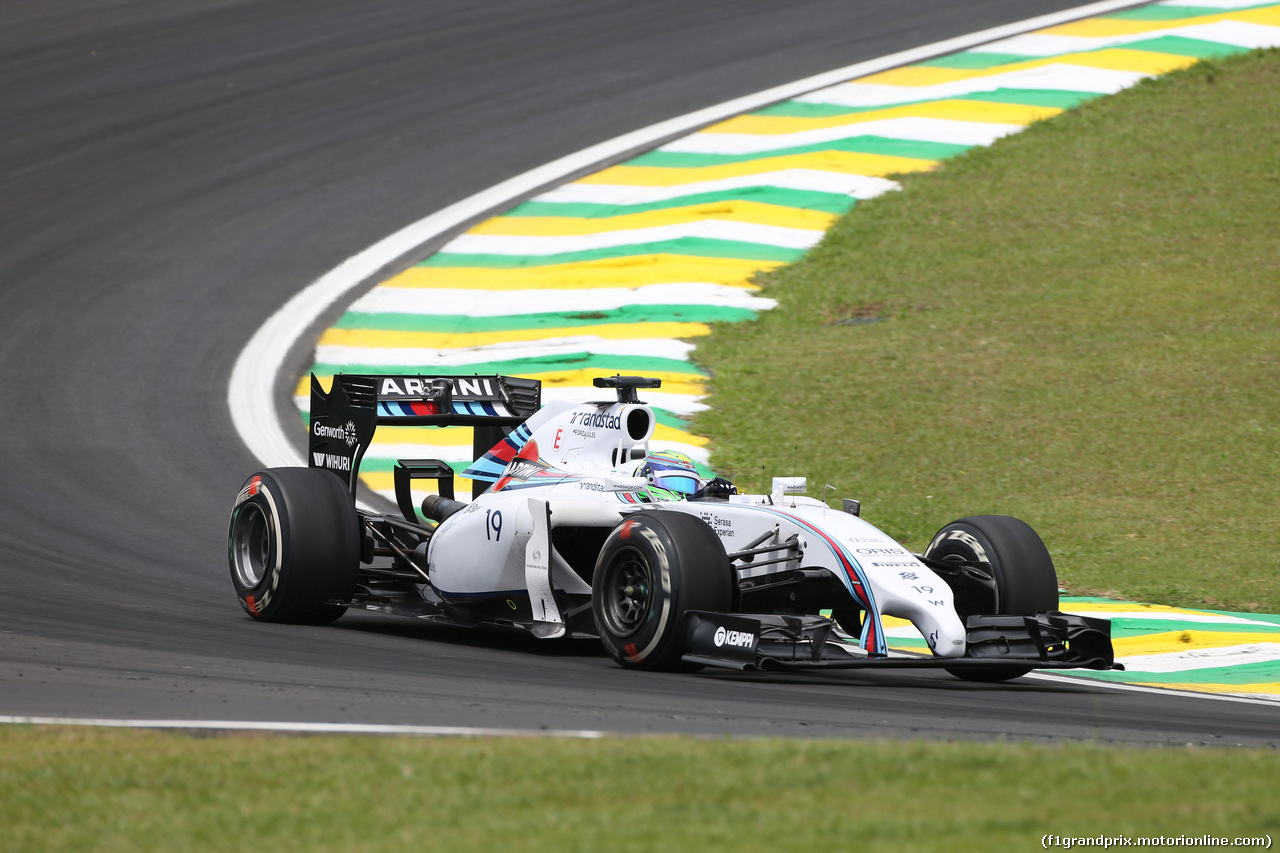 GP BRASILE, 07.11.2014 - Prove Libere 1, Felipe Massa (BRA) Williams F1 Team FW36