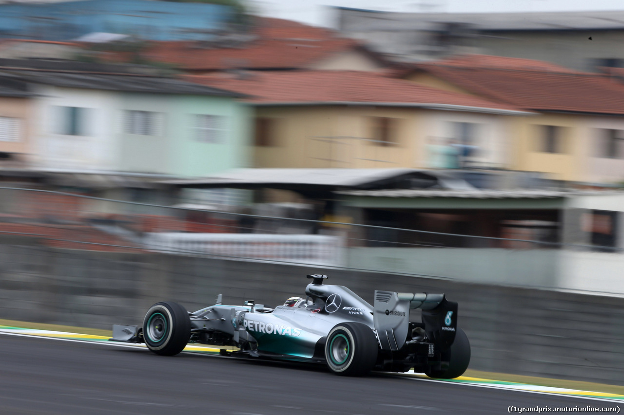 GP BRASILE, 07.11.2014 - Prove Libere 1, Lewis Hamilton (GBR) Mercedes AMG F1 W05