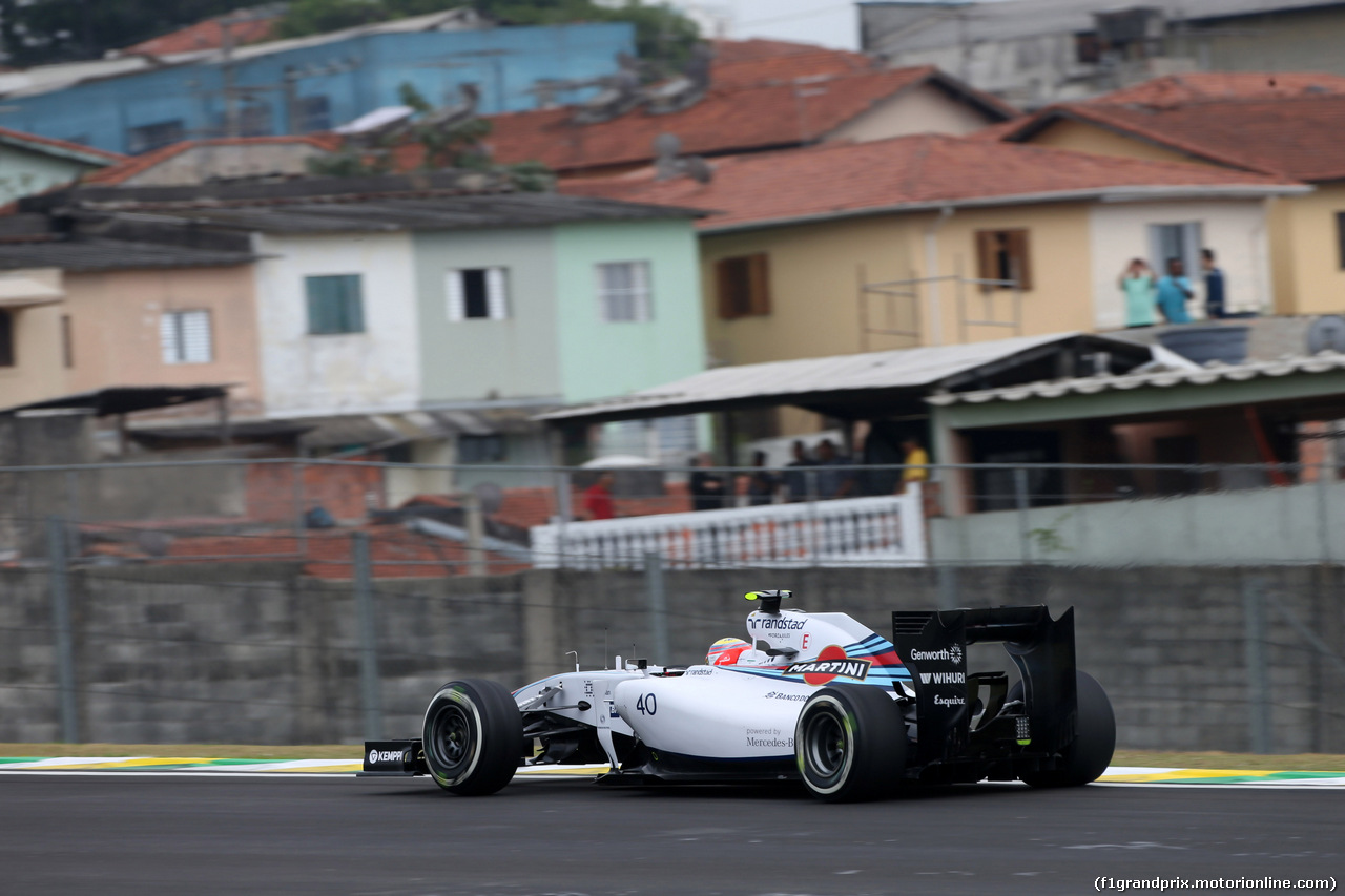 GP BRASILE, 07.11.2014 - Prove Libere 1, Felipe Nasr (BRA) Williams Test e Reserve Driver