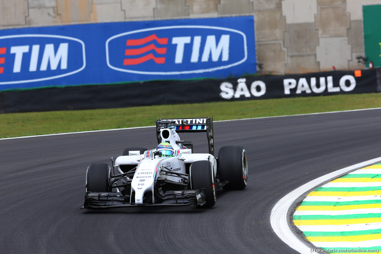 GP BRASILE, 07.11.2014 - Prove Libere 1, Felipe Massa (BRA) Williams F1 Team FW36