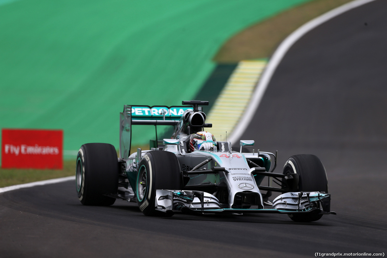 GP BRASILE, 07.11.2014 - Prove Libere 1, Lewis Hamilton (GBR) Mercedes AMG F1 W05