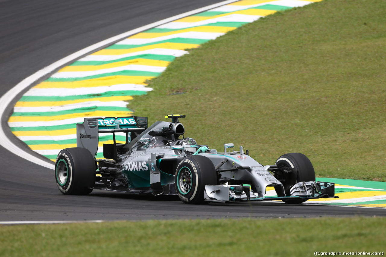 GP BRASILE, 07.11.2014 - Prove Libere 1, Nico Rosberg (GER) Mercedes AMG F1 W05