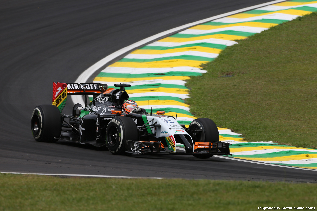 GP BRASILE, 07.11.2014 - Prove Libere 1, Nico Hulkenberg (GER) Sahara Force India F1 VJM07