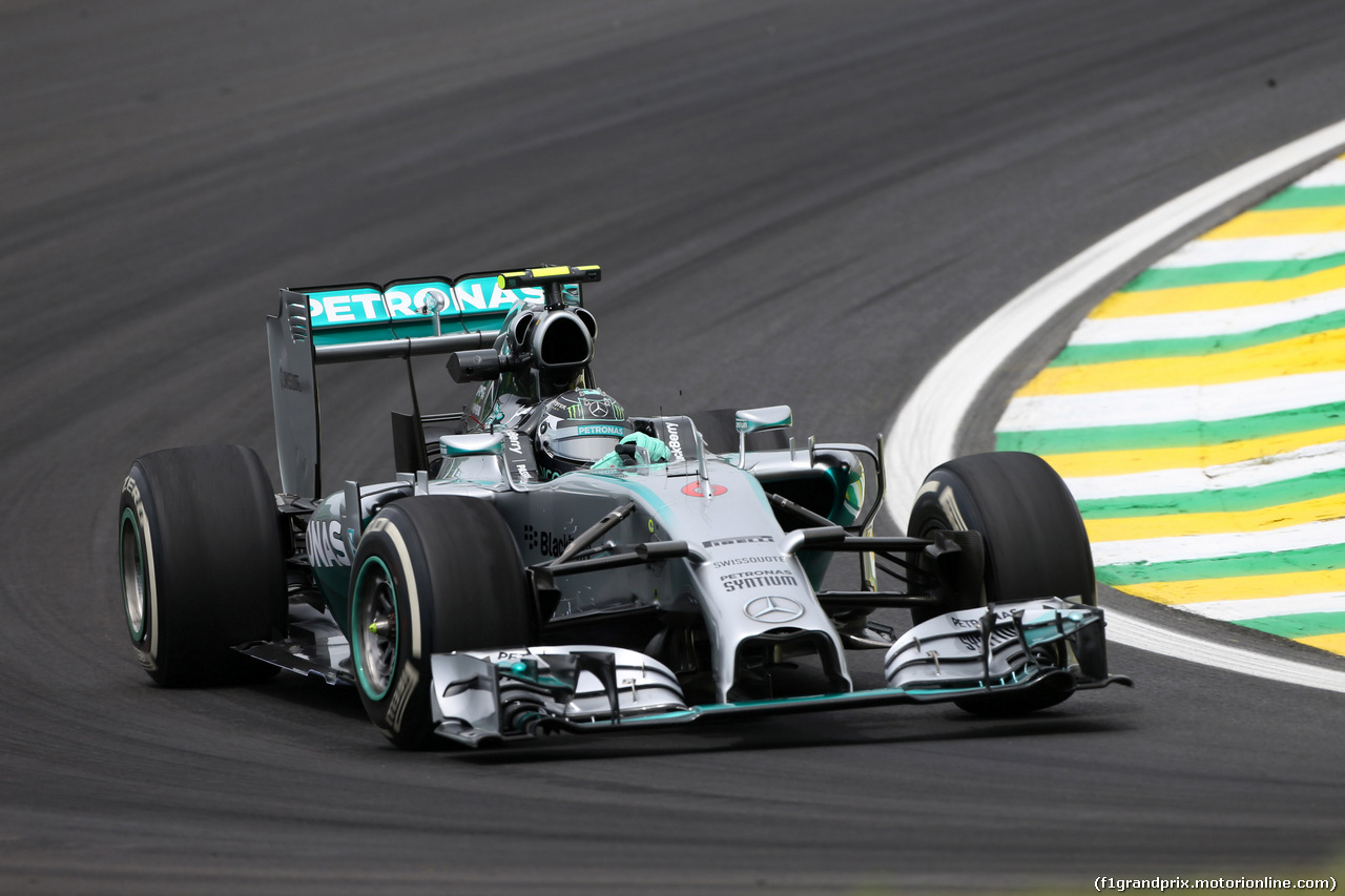 GP BRASILE, 07.11.2014 - Prove Libere 1, Nico Rosberg (GER) Mercedes AMG F1 W05