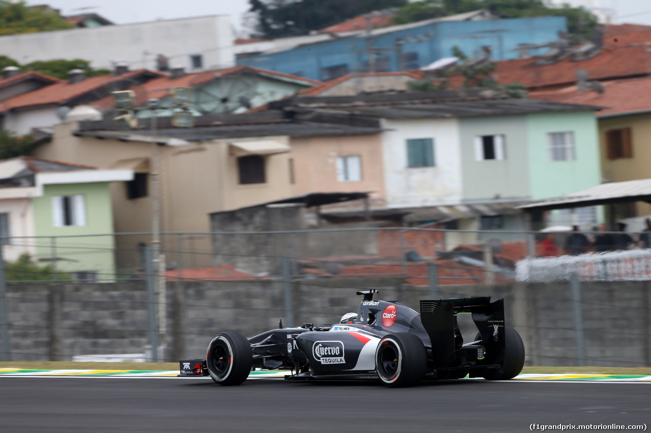GP BRASILE, 07.11.2014 - Prove Libere 1, Adrian Sutil (GER) Sauber F1 Team C33