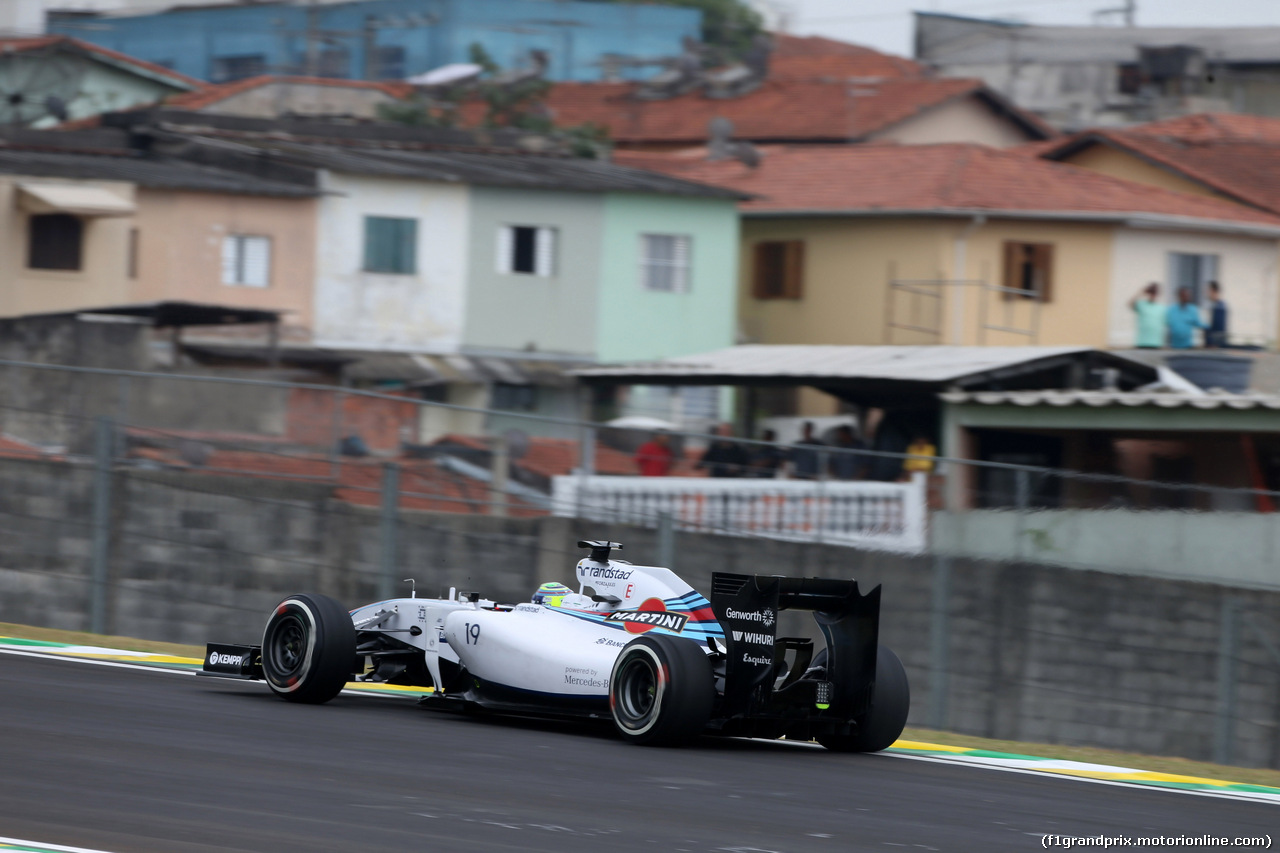 GP BRASILE, 07.11.2014 - Prove Libere 1, Felipe Massa (BRA) Williams F1 Team FW36